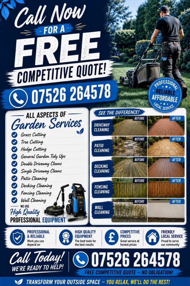 Garden services and cleaning services